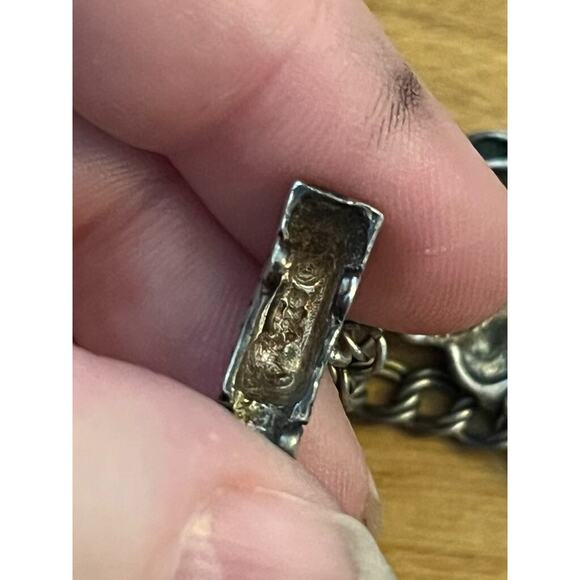 Vintage Sterling Bracelet with 12 Charms 925 Travel Souvenir 26.47 gr - Picture 11 of 11